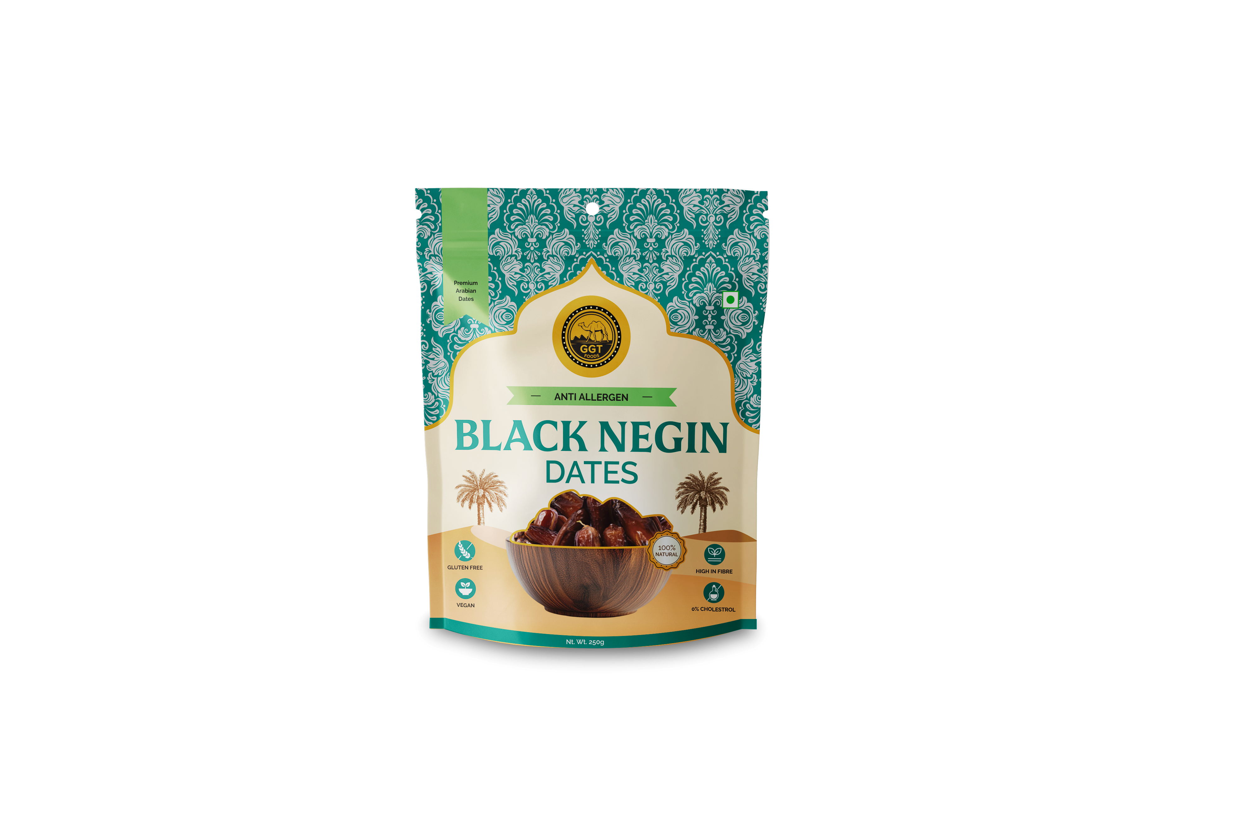 Black Negin Dates Pouch