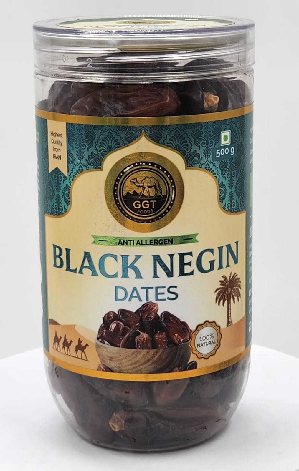 Black Negin Dates (Khajoor) Jar